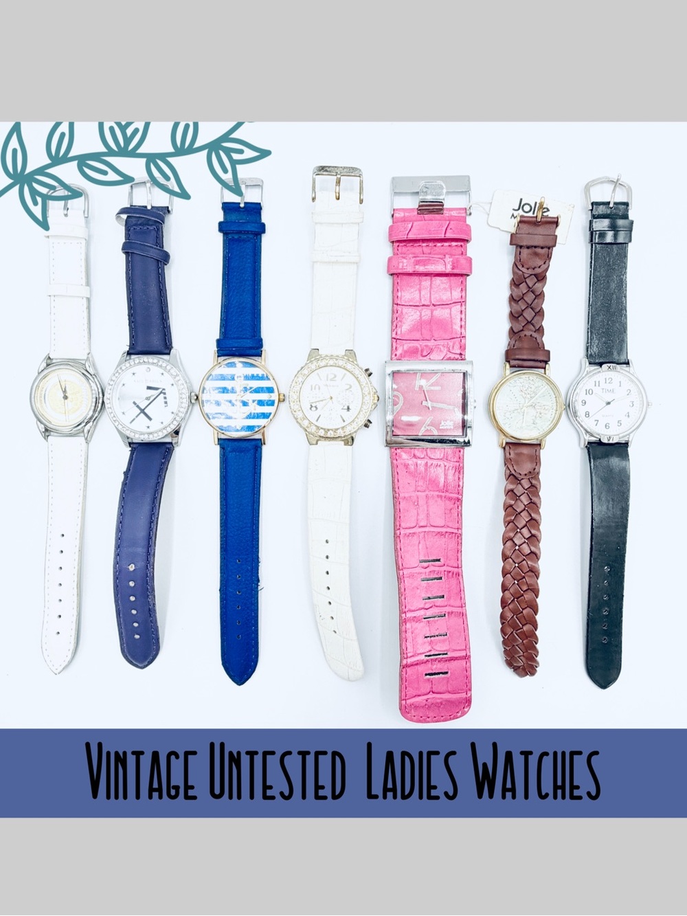 7 Vintage Untested Ladies Watches Lot